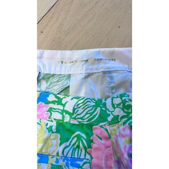 LILLY PULITZER BUTTERCUP SHORT HIBISCUS STROLL SCALLOP TRIM SIZE 0 - Picture 8 of 10